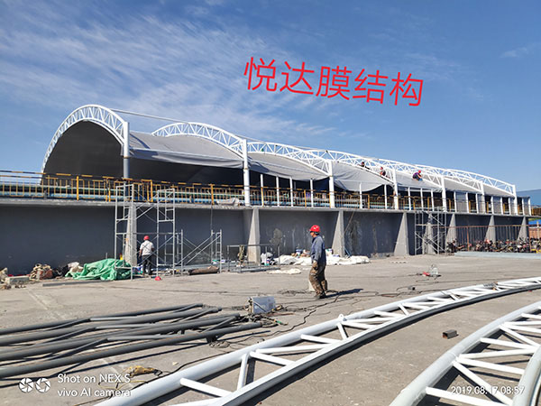 污水池加盖施工现场1